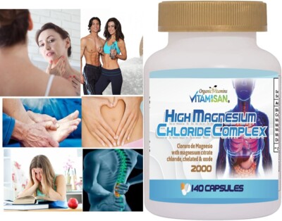 Magnesium Citrate 2000 Serving 140 Capsules High Potency Big Bottle Strong USA