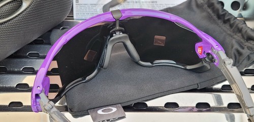 Pre-owned Oakley Jawbreaker 9290-4731 Sunglasses Electric Purple W/prizm Black Iridium