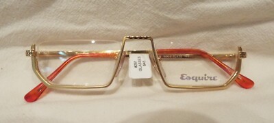NOS Vintage Esquire Gold Plate Eyeglass Frame Sample 1980's-90 #261 E106M 145