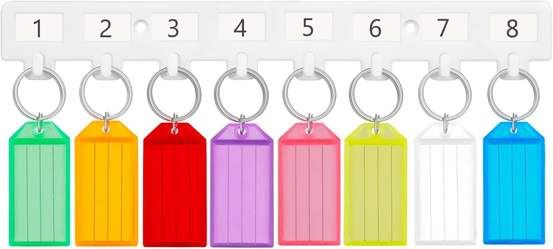 Key Tag Rack Hook Style Plastic Wall Mounted Key Holder Organi...