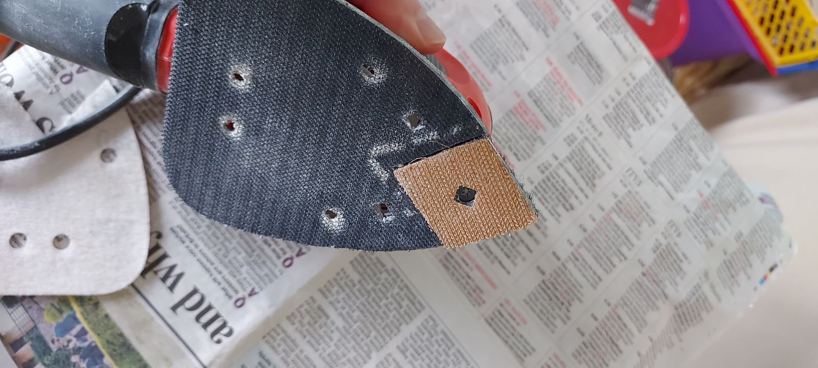 2 x Black & Decker Mouse Sander Hook & Loop Diamond Tip Pad KA161