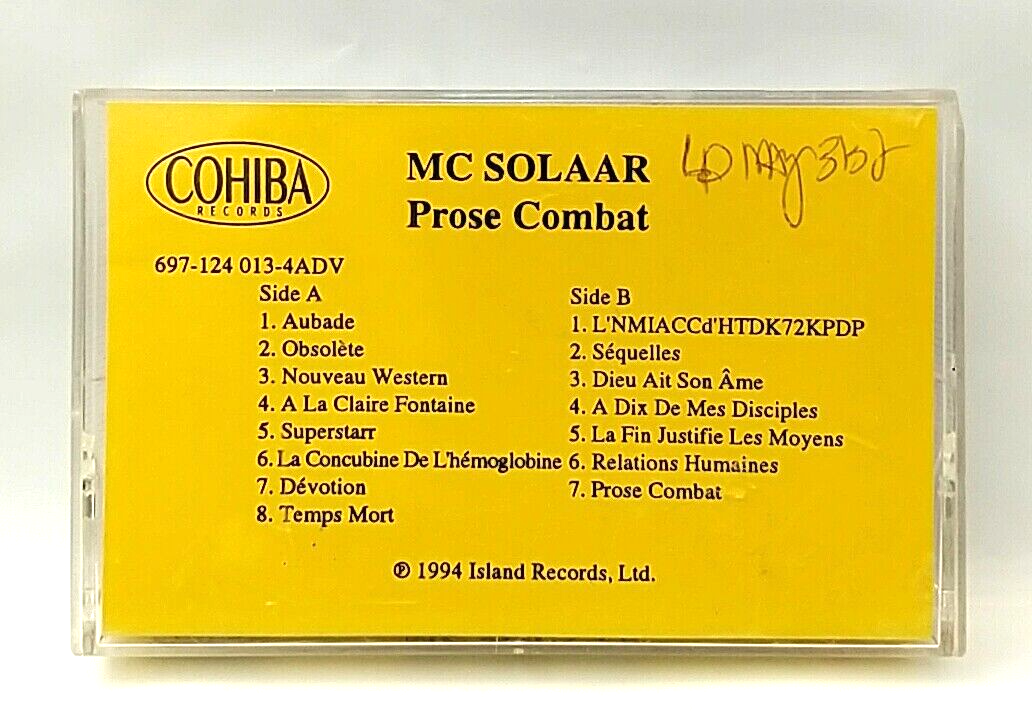 Cass) MC Solaar – Prose Combat , Album, Promo, 697-124 013