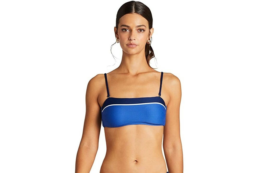 Vitamin A 266969 Women's Mila Bikini Top Swimwear Blue Size Large