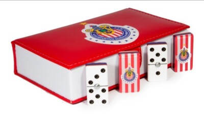 Professional Domino Set Chivas De Guadalajara in Faux Leather Box.