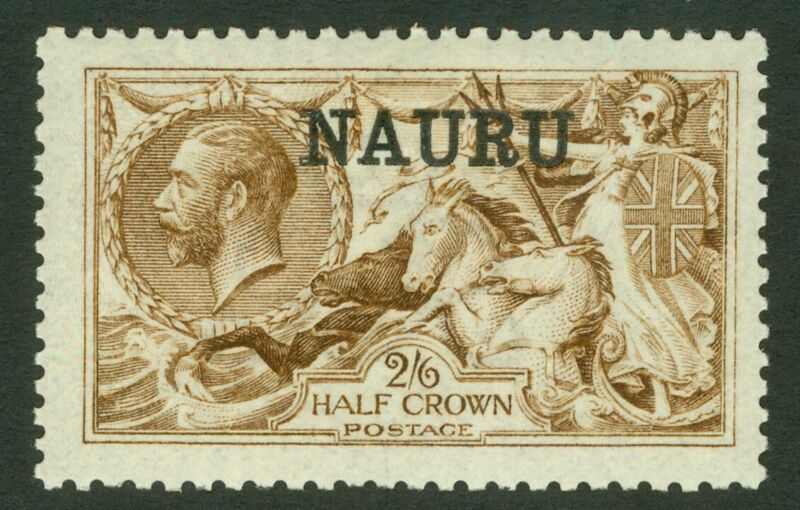 SG 21 Nauru 1916-23. 2/6 brown. Very lightly mounted mint CAT £80
