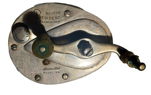 リール Shakespeare President 1970 Vintage Shakespeare President No. 1970 Model FC Stainless