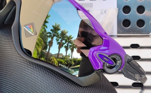 Pre-owned Oakley Jawbreaker 9290-4731 Sunglasses Electric Purple W/prizm Black Iridium