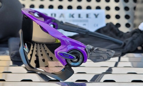 Pre-owned Oakley Jawbreaker 9290-4731 Sunglasses Electric Purple W/prizm Black Iridium