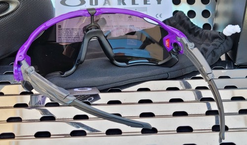 Pre-owned Oakley Jawbreaker 9290-4731 Sunglasses Electric Purple W/prizm Black Iridium