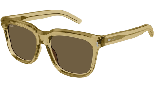 Pre-owned Gucci Gg1523s-004 Yellow Brown