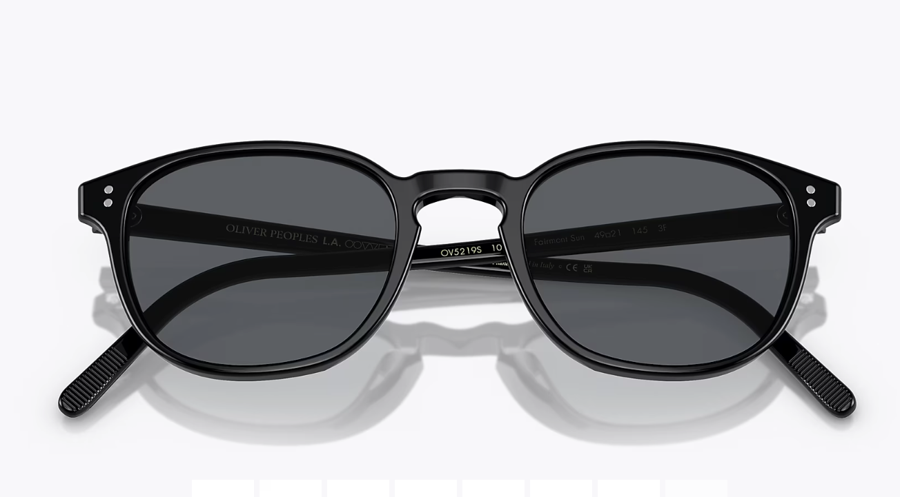 Pre-owned Oliver Peoples Fairmont 49mm Sun In Black Blue Photocromic Msrp$486