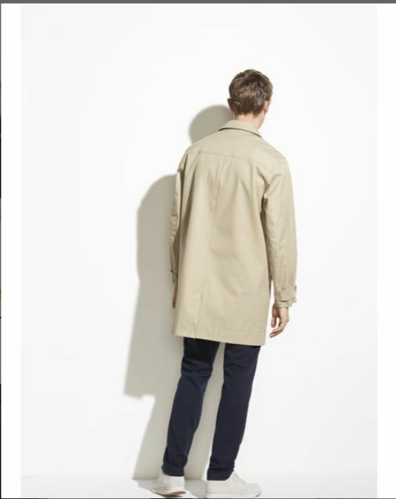 Pre-owned Vince Mj  Mac Twill Men Coat Jacket Size L $695 In Beige