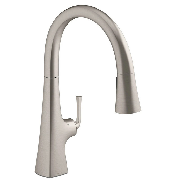 Kohler K-22068-Vs Graze Touchless Pull Down Kitchen Sink Faucet, Stainless