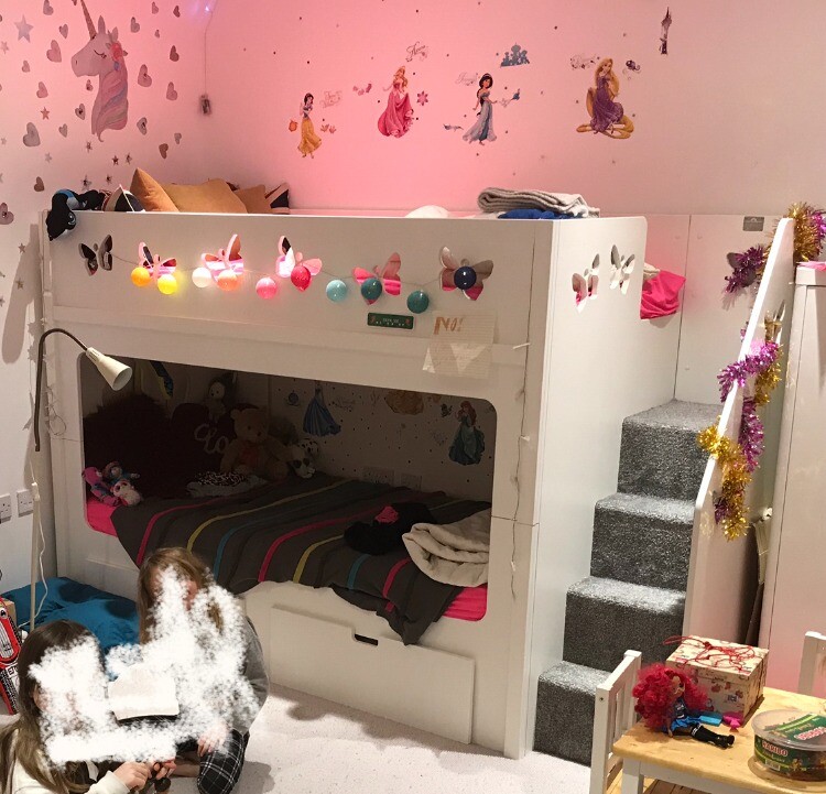 High Sleeper Bunk Bed With Drawers and integrated Side Stairs in