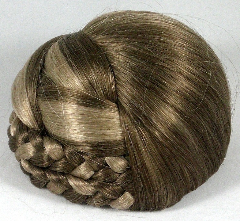 Blonde Braided Bun Based Updo Chignon Pageant Hairpiece Ebay