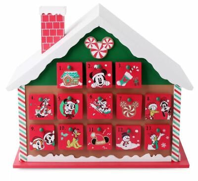 Disney Mickey Mouse and Friends Wooden House Advent Calendar NIB