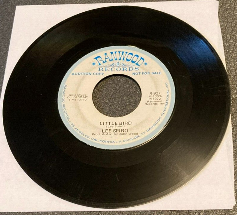 VANNER Rollin' サイン入りシングルアルバム Lee Spiro - Little Bird/In the Summer Rain 45 Ranwood funky