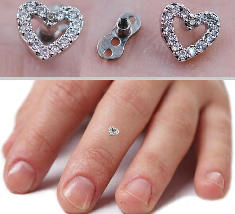 Heart dermal best sale piercing