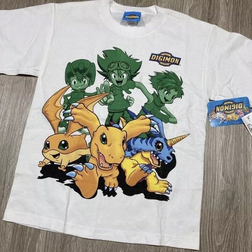 Vintage Digimon Shirt Fox Large 90s 2000s Promo Youth NWT 1