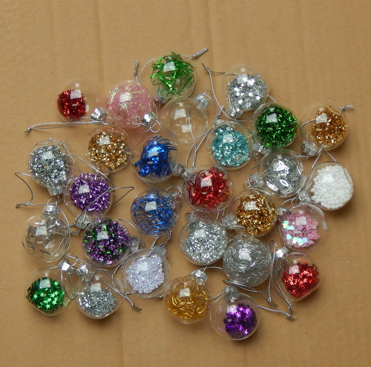 4cm Clear Glass Balls Wedding Party Decorative Balls Christmas