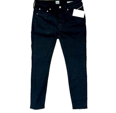 Edwin Women's Pixie 9'' Mid Rise Skinny Ankle Jeans Black Size 30 pockets Causal