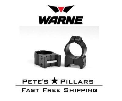 Warne Maxima Steel Fixed Ring 1'' Medium Matte Scope Rings 201M