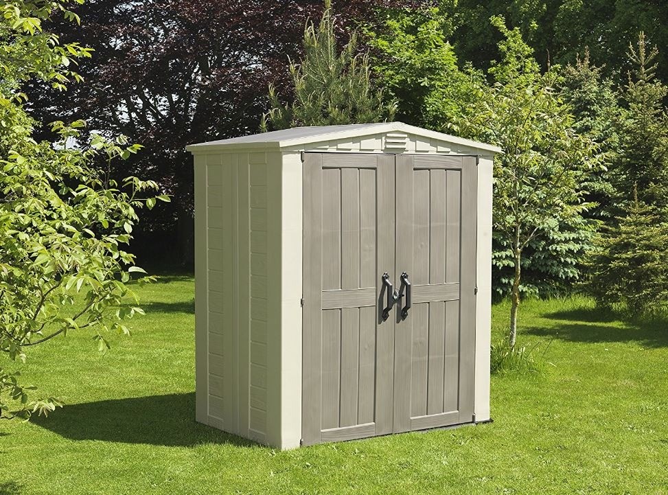 Keter Factor Plastic Outdoor Garden Storage Shed, 6 x 3 feet - Beige Free Delivery and Assembly 