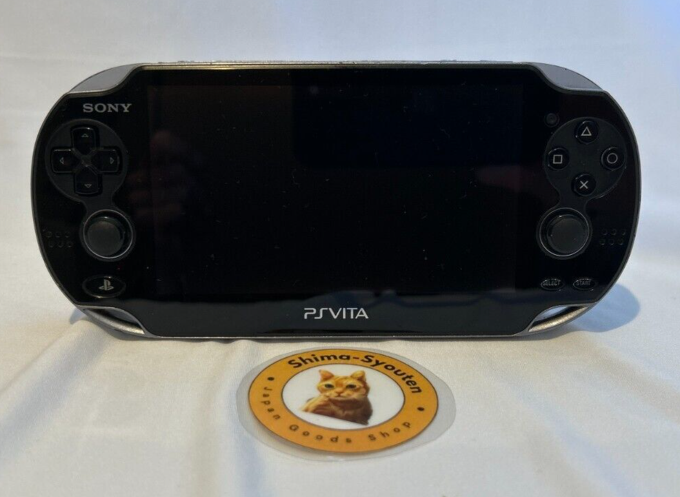 Sony PS Vita Crystal Black PCH-1100 AB01 Console only Used