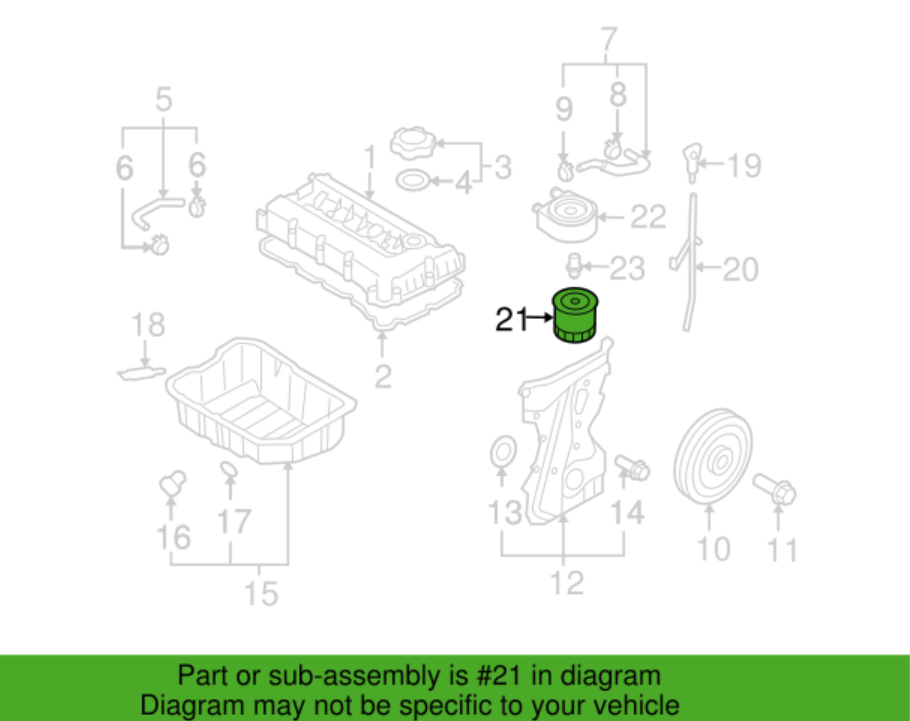12 PCs ! GENUINE OEM OIL FILTER FOR 1986-2021 HYUNDAI KIA OE# 26300-35505