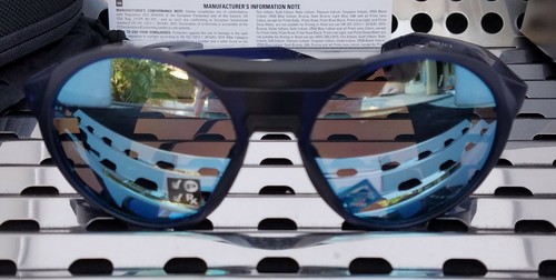 Pre-owned Oakley Clifden 9440-0556 Sunglasses Matte Blue W/prizm Deep H2o Polarized
