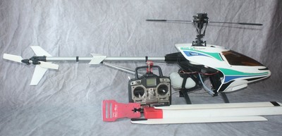 Vintage Kyosho Nexus 30 Nitro RC Helicopter with Futaba T6XH Radio
