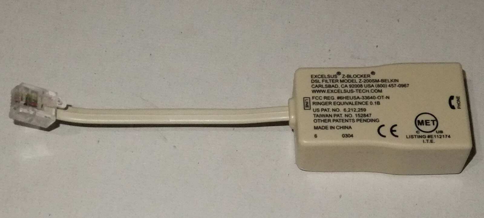 Belkin DSL Filter * Excelsus Z-Blocker Z-200SM