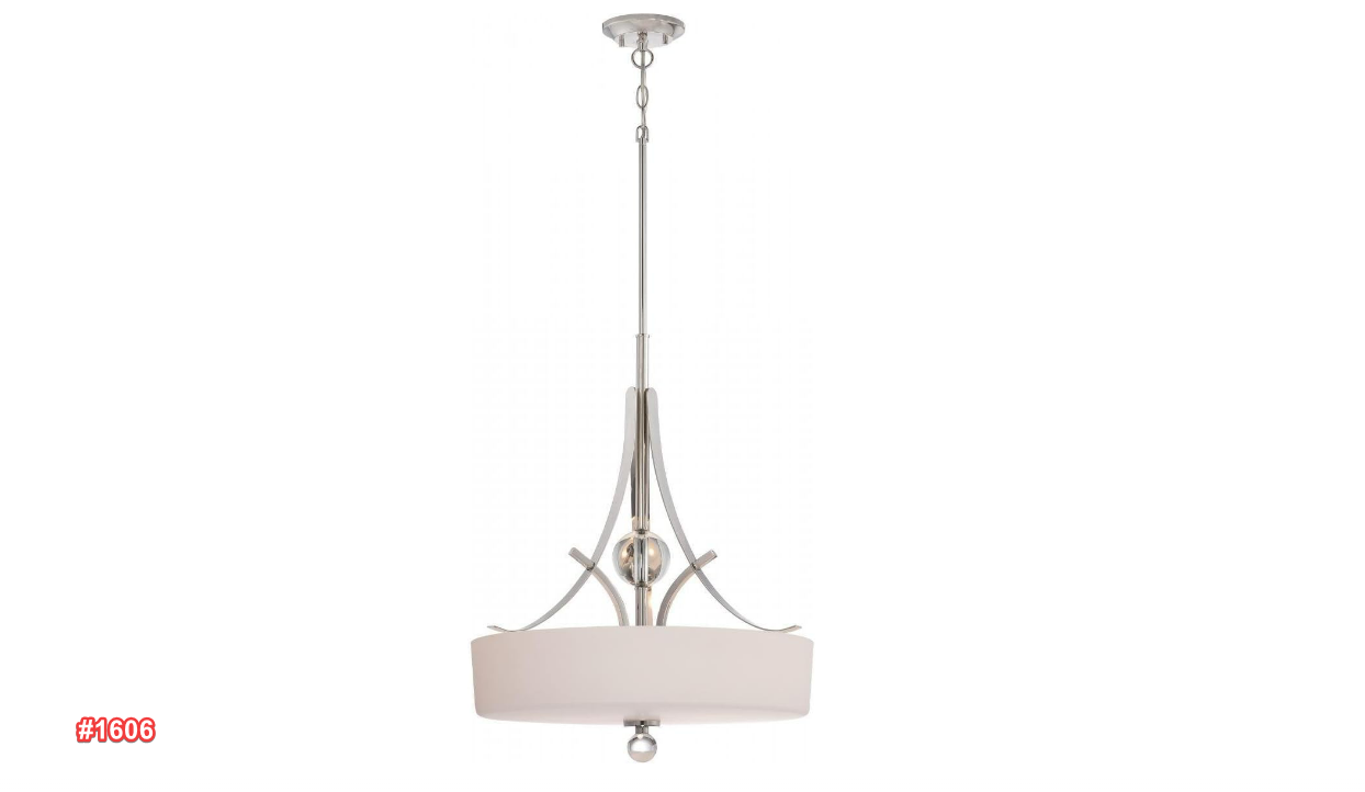 Nuvo 60/5494 Three Light Pendant, Polished Nickel Pendant light Fixture Ceiling
