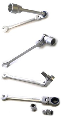 Gelenk-Ringratsche-Maulschlüssel SPEZIAL 10 mm + 1/4" Knarre + 1/4" Bitadapter