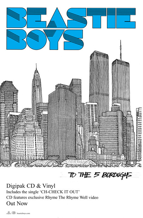 Beastie Boys To The 5 Boroughs サイン入りポスター Beastie Boys - To The 5 Boroughs | Original Vintage Poster