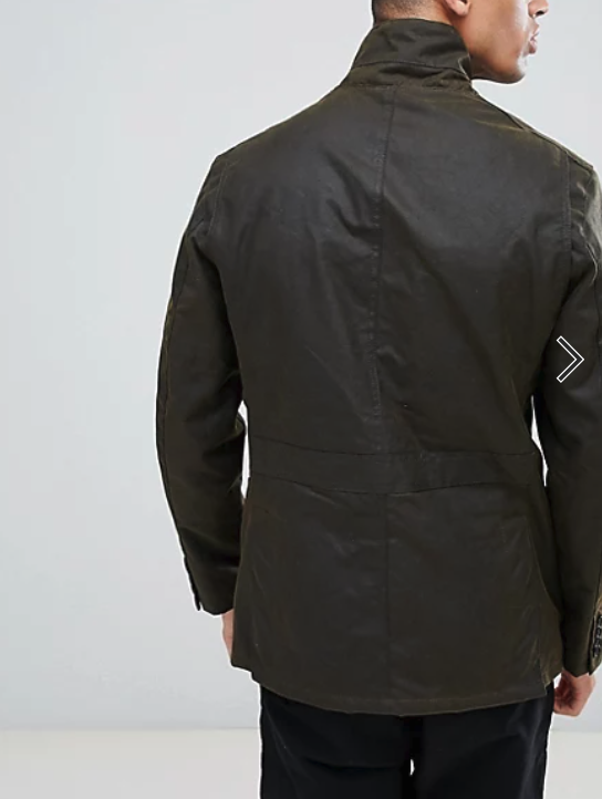 BARBOUR BARBOUR LUTZ MEN'S WAXED JACKET IN OLIVE MSRP$520 BRITISH LUXURY