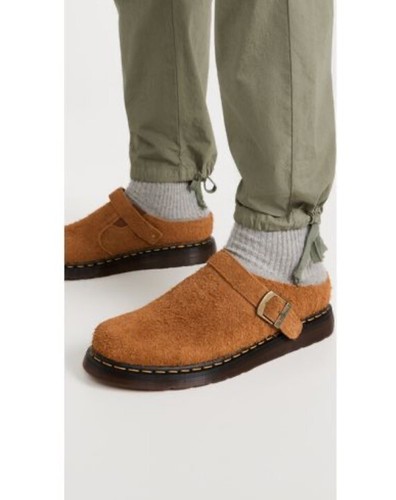 ※美品  訳あり※ Dr.Martens ISHAM Dr Martens Isham Mules Faux Shearling Lined Suede Pecan