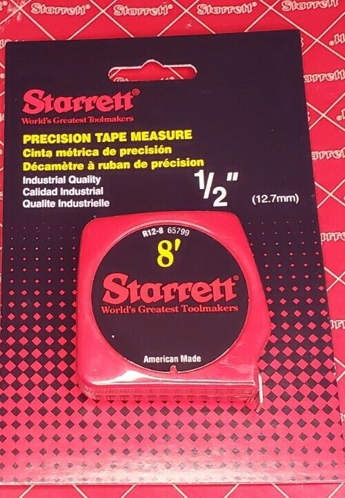 12 Pack Starrett Precision 8’ Tape Measure 1/2” American Made NOS! Last pack!!!!