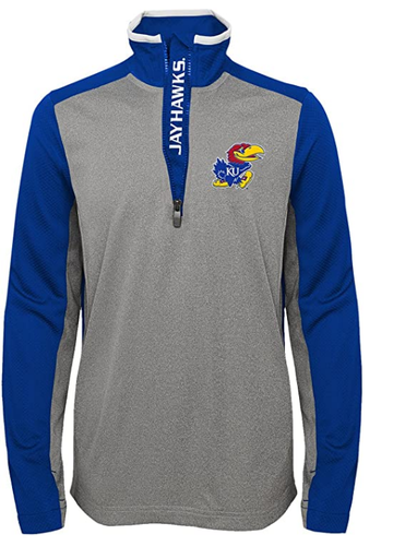 Верх Outerstuff NCAA Youth Boys (8–20) Kansas Jayhawks Matrix 1/4 на молнии