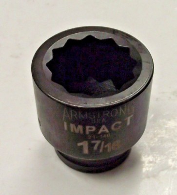 Armstrong 21-146  3/4'' Drive 12 Point Impact Socket 1-7/16'' USA