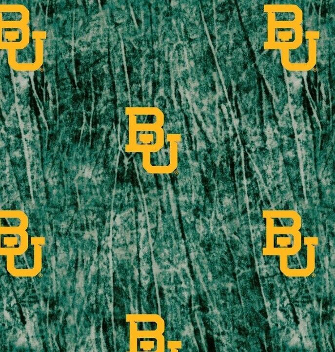 NCAA Baylor University Tie-Dye BAY-1117 Cotton Fabric by the