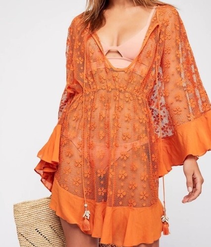 Кружевная накидка Free People Kokomo Beach XS