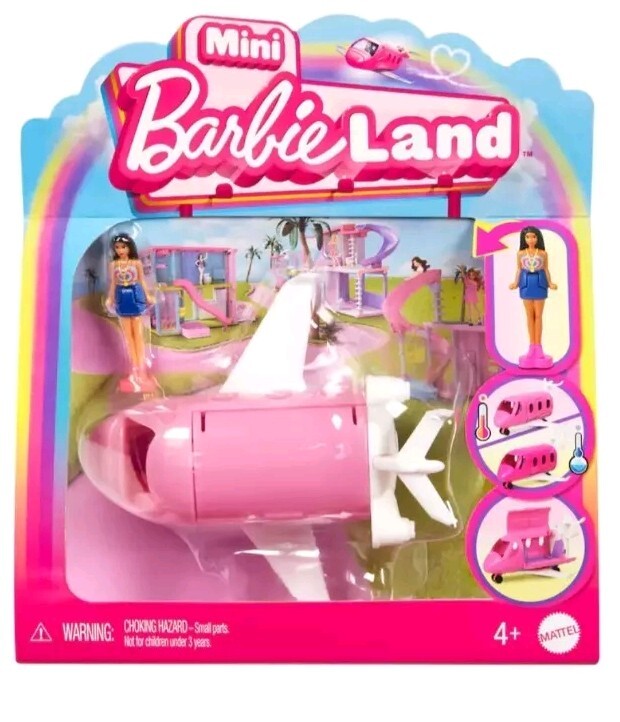 Barbie Mini BarbieLand 1.5" Inch Doll & Color Changing Dreamplane