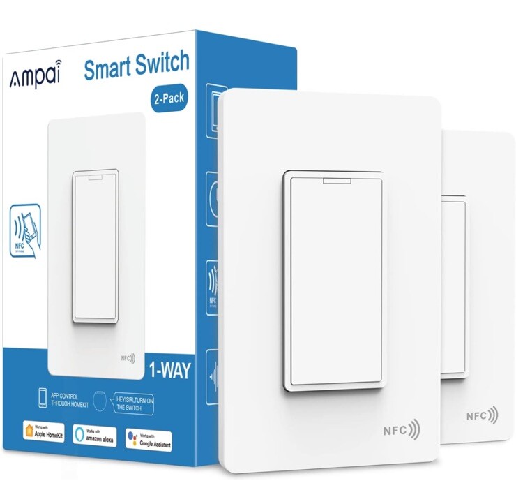 Ampai HomeKit Smart Switch Connects via NFC Tap, Easy Setup,