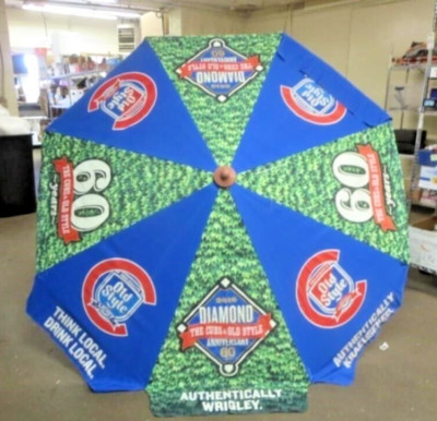 CHICAGO CUBS HEILEMANS OLD STYLE BEER WRIGLEY IVY OUTDOOR PATIO 7FT UMBRELLA