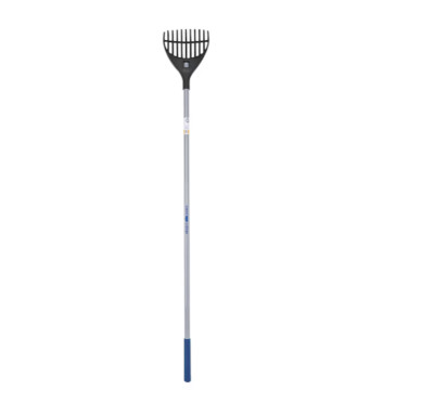 Project Source 12-in Shrub Rake Leaf Steel Handle Poly Tines Garden Lawn 11-Tine