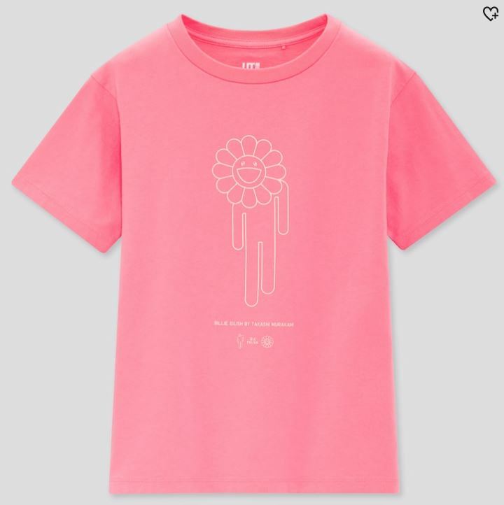 Kids Billie Eilish x Takashi Murakami UT Uniqlo Pink Short
