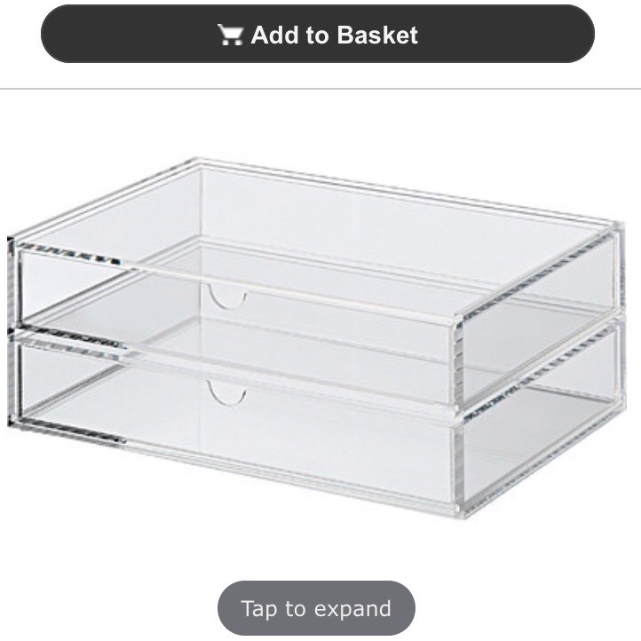 Muji Acrylic Storage Box 2 Drawers Wide In Brighton East