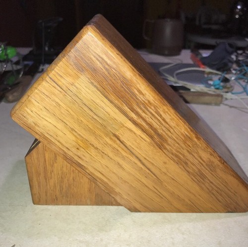 Cutco Knife Block 8 Slots 4 + 4 Steak Knifes Slots Honey Oak. USA made.