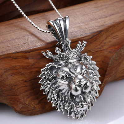 Silver store lion chain